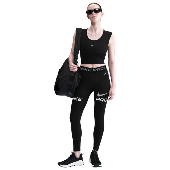 Nike Γυναικείο κολάν Pro Mid-Rise 7/8 Mesh-Panel Graphic Leggings